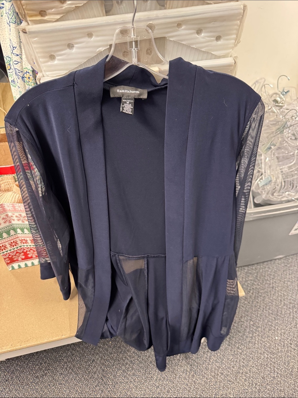 R&M Richards mesh cardigan size 12 // 060612